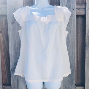 ❤️ Square Neck Off White Gap Top Size XX Large